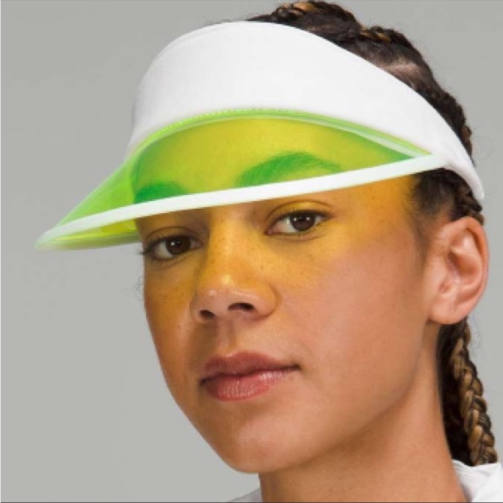 lululemon athletica White Visor with Neon Yellow-Green Tint